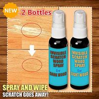 2 Pcs Instant Fix Wood Scratch Remover, Elaco Invisible Scratch Wood Spray Remover Repair Paint for Wooden Table Bed Floor