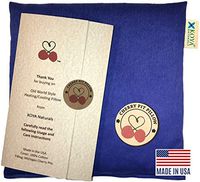 KOYA Naturals Heating Pad Microwavable - Cherry Pit/Stone/Seed Pillow Heat Pack for Neck, Muscles, Joints, Stomach Pain, Menstrual Cramps - Warm Compress Wrap - Moist Heat Therapy (Ocean Blue)