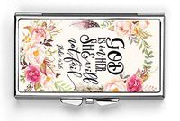 Bible Verses God is Within Her She Will Not Fall Psalm 46 Pill Box Compact Rectangle 7 Day Pill Box Pill Case