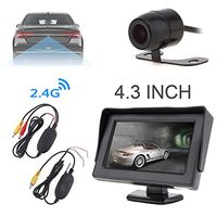 ePathChina 4.3 Inch Car Rear View Camera, 2-Channel Video Input TFT-LCD Car Monitor with 2.4G Wireless Video Transmitter and Receiver