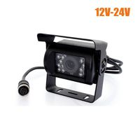 4 Pin Car Vehicle Backup Rear View Reversing Parking Camera Night Vision Car Truck Lorry Pickup Bus Vehicle Caravans 4Pin Connector Plug Waterproof Shockproof 12V 24V (Black)