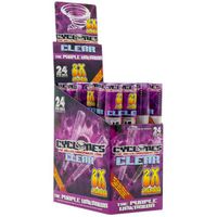 CYCLONES PRE ROLLED CONES CLEAR PURPLE UNKNOWN FLAVOR PACK OF 24