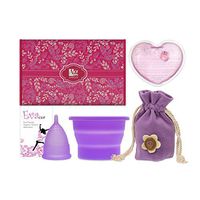 Anigan EvaCup Menstrual Cup Gift Set, Includes: EvaCup, Sterilizing Cup and More (Small, Lavender)