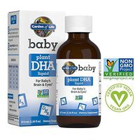 Garden of Life Baby Plant DHA Liquid, 600mg Omega 3 DHA Drops for Baby's Brain & Eyes, Vegan, Non-GMO & Gluten Free Plant Based Baby DHA for Newborns, Infants & Toddlers, 37.5 mL (1.26 fl oz) Liquid