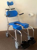 GO-Anywhere Commode'n Shower Chair - Adjustable Blue Upgrade 1-5/8" Cushions