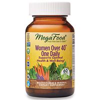 MegaFood, Women Over 40 One Daily, Daily Multivitamin and Mineral Dietary Supplement with Vitamins C, D, Folate, Biotin and Iron, Non-GMO, Vegetarian, 60 Tablets (60 Servings)