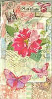 Punch Studio Boutique 16 Ct Dahlia & Butterfly Floral Paper Guest Towels / Dinner Napkins