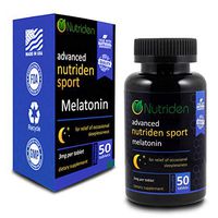 NUTRIDEN Sport Advanced Melatonin - Fast Acting Quick Dissolve Tablets Help You Fall A Sleep Faster - 100% Guaranteed - Made in The USA (50 Ct)