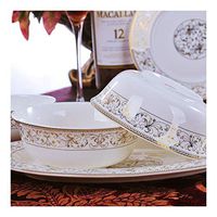 Bowl Ceramic Tableware, Soup, Or Pasta, 6-inch Bowl Household tableware, retro bowl (Color : B)