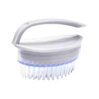 GXOK Cleaning Bowl Palm Brush, Kitchen Non-Stick Skillet Brush Oil Dishwashing Cleaning Bowl Brush (Gray)