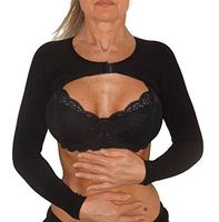 CzSalus High Compression Mini top, Massaging arms Sleeves for Lipedema, Lymphedema Diseases (L/XL, Black)