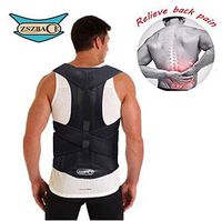 Back Posture Corrector for Women Men by ZSZBACE, Adjustable Clavicle Back Support Brace to Improve Bad Posture, Prevent Slouching & Hunchback (L: Waist Length fits 32.3-36.2", Black)