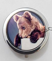 BlackKey Bear Animal 3-Compartment Decorative Pocket Gift Box Case Organizer for Pill, Color 1 -1470