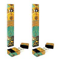 MightySkins Skin Compatible with Juul Full Coverage 2-Pack - Bee Queen | Protective, Durable, and Unique Vinyl Decal wrap Cover | Easy to Apply, Remove, and Change Styles | Made in The USA
