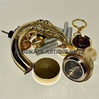 Nautical World Walking Stick with Victorian Brass Handle Fancy Dress Cane.