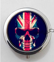 BlackKey United Kingdom UK British Flag 3-Compartment Decorative Pocket Gift Box Case Organizer for Pill, Color 1 -305