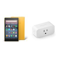 Fire HD 8 Tablet (8" HD Display, 32 GB, Yellow) with Amazon Smart Plug