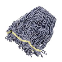 HUBERT Mop Head with 1 Headband 24 Ounce Blue 4-Ply Blend Set of 3