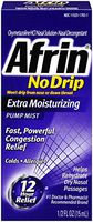 Afrin No Drip 12 Hour Pump Mist, Extra Moisturizing, 0.5 Ounce