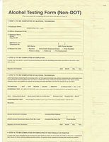 Non-DOT Breath Alcohol Testing Form (2) Packs of 100