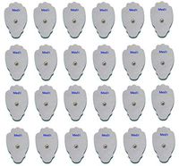 TENS / EMS Tens Unit Pads 24 pack of Snap Replacement Electrode Pads for Tens Unit 3.5 mm Pin Each Electrode Reusable up to 25 times each Med X Brand
