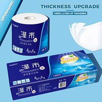 10 Rolls 3-Ply Hollow Replacement Toilet Paper, Soft Smooth Core Bathroom Tissue Thickness Chunky Toilet Rolls(White, 10 Rolls X 3-Ply)