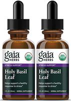 Gaia Herbs Holy Basil Leaf, 1-Ounce Bottle (Pack of 2)
