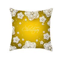 Christmas Pillow Covers Christmas Pillow Case Christmas Decorations Pillow Covers Glitter Polyester Sofa Throw Cushion Cover Home Decor 18 x 18 (E)