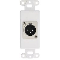 ACL Decora XLR Male to Solder Type Wall Plate Insert, White