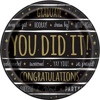 "You Did It!" Graduation Paper Party Plates, 9", 8 Ct.