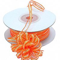 3mm-1/8" Organza Pull Bow Ribbon Orange 50yd