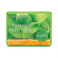 Bulk Chlorine Free Maxi Pads, 24 per pack: 7th Generation 45000 (12 Maxi Pad Packs)