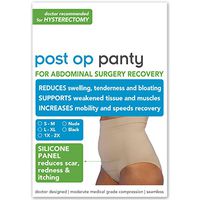Post Op Panty Compression Plus Silicone Scar Care Hysterectomy Recovery Panty L/XL Black