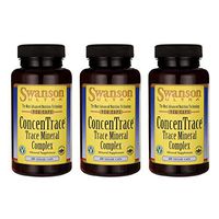 Swanson Concentrace Trace Mineral Complex 60 Veg Capsules (3 Pack)
