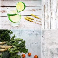 Selens 22x35.4 Inch (56x90cm) 2 in 1 Wood and Wall Texture Cement Background Wooden Photo Food Backdrop Paper for Picture Photography Props, Double Sided Pattern