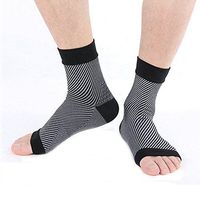 HMILYDYK Plantar Fasciitis Sock Foot Graduated Compression Socks with Heel and Arch Support Sleeves for Men and Women (One Pair)