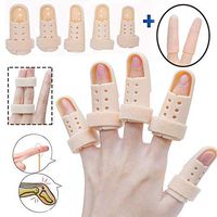 Finger Splint Brace, Mallet Finger Splints Pinky, Plastic Finger Protector Support for Arthritis Basketball,5 Pcs Finger Immobilizer for Finger Joint Pain