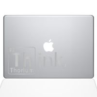 The Decal Guru Think Thorium MacBook Decal Vinyl Sticker - 11" MacBook Air - Silver (1254-MAC-11A-S)