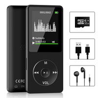 Aigital MP3/MP4 Player with 32 GB Micro SD Card and Support Up to 128GB, MP4 Music Player with FM Radio/E-Book, HiFi Lossless Sound（Built-in Speaker）