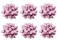 PMU Star Gift Bows 6 Inch Light Pink (6/Pkg) Pkg/12
