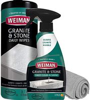Weiman Granite Cleaner Kit - Non-Toxic for Granite Marble Soapstone Quartz Quartzite Slate Limestone Corian Laminate Tile Countertop