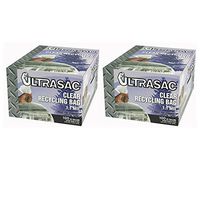 Aluf Plastics 719956 Ultrasac Heavy Duty Professional Quality Recycling Trash Bag, 45 Gallon Capacity, 46" Length x 40" Width, Clear (Case of 100) - 2 Pack