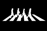 The Beatles - Walking Abbey Road - Vinyl 8" wide (Color: WHITE) decal laptop tablet skateboard car windows stickers - by So Cool Stuf