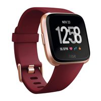 Fitbit Versa Smartwatch with Limited Edition Ruby Band, Ruby/Rose Gold Aluminium, One Size (S & L Bands Included)