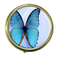 GDEE BUTTERFLY Custom Fashion Stainless Steel Bronze Pill box Western Tablets Tablet Holder Management Case Pocket or Wallet