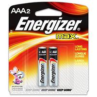 2 Count Energizer Max AAA Batteries The Perfect Choice of Power for All AAA Battery Operated Devices