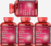 Puritans Pride Red Yeast Rice 600 Mg Capsules, 960 Count (4 Pack)
