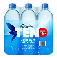 TEN Alkaline Spring Water, pH 10, High in Electrolytes, 16.9 Ounce Bottle (Pack of 6)