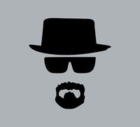 Breaking Bad Heisenberg - Vinyl - 5" tall (Color BLACK) decal laptop tablet skateboard car windows stickers