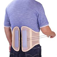 Back Brace by Quanquer, Adjustable Lumbar Back Brace Lumbar Support with Breathable Mesh and Dual Adjustable Straps for Lower Back Pain Relief (S/M)